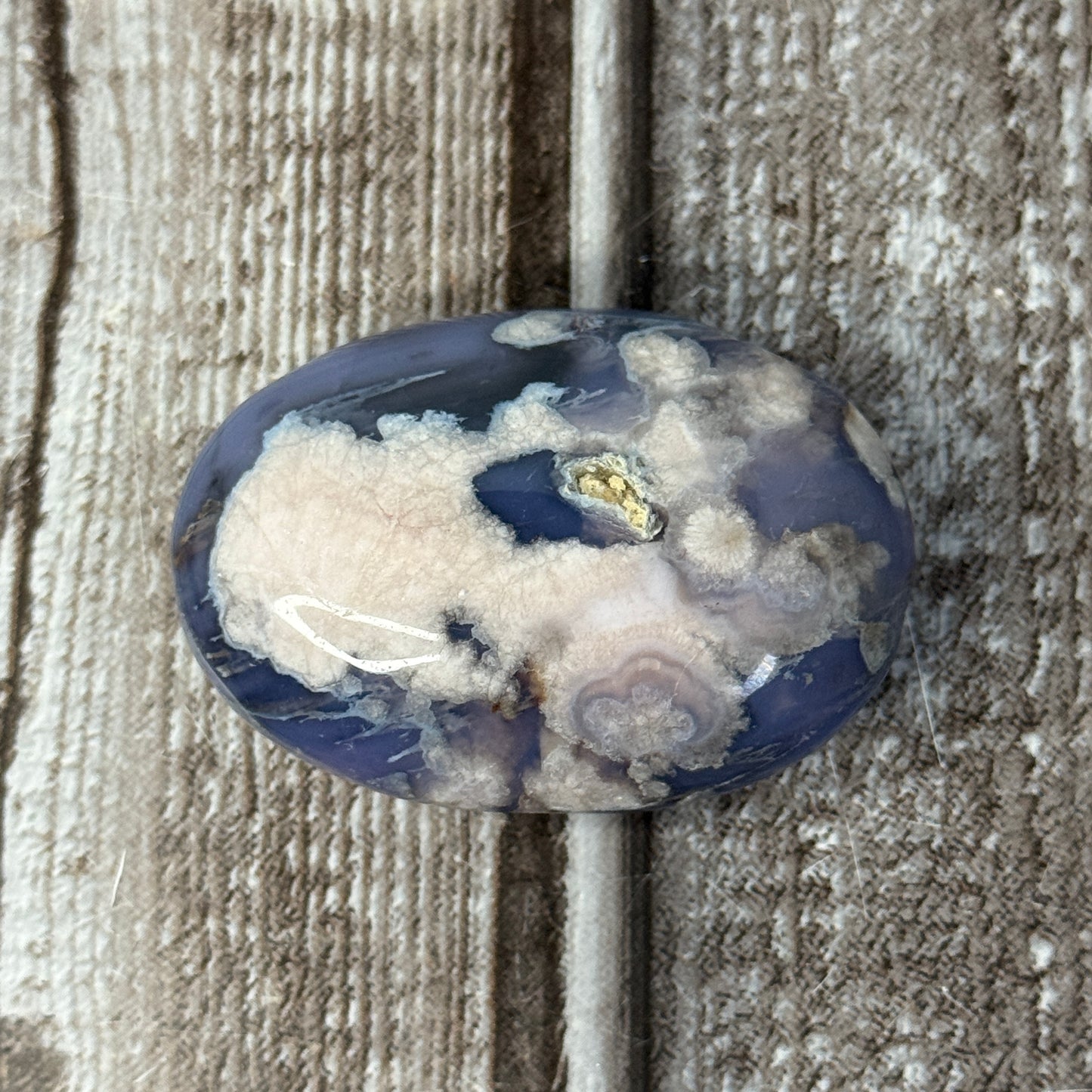 Blue Flower Agate Palmstone