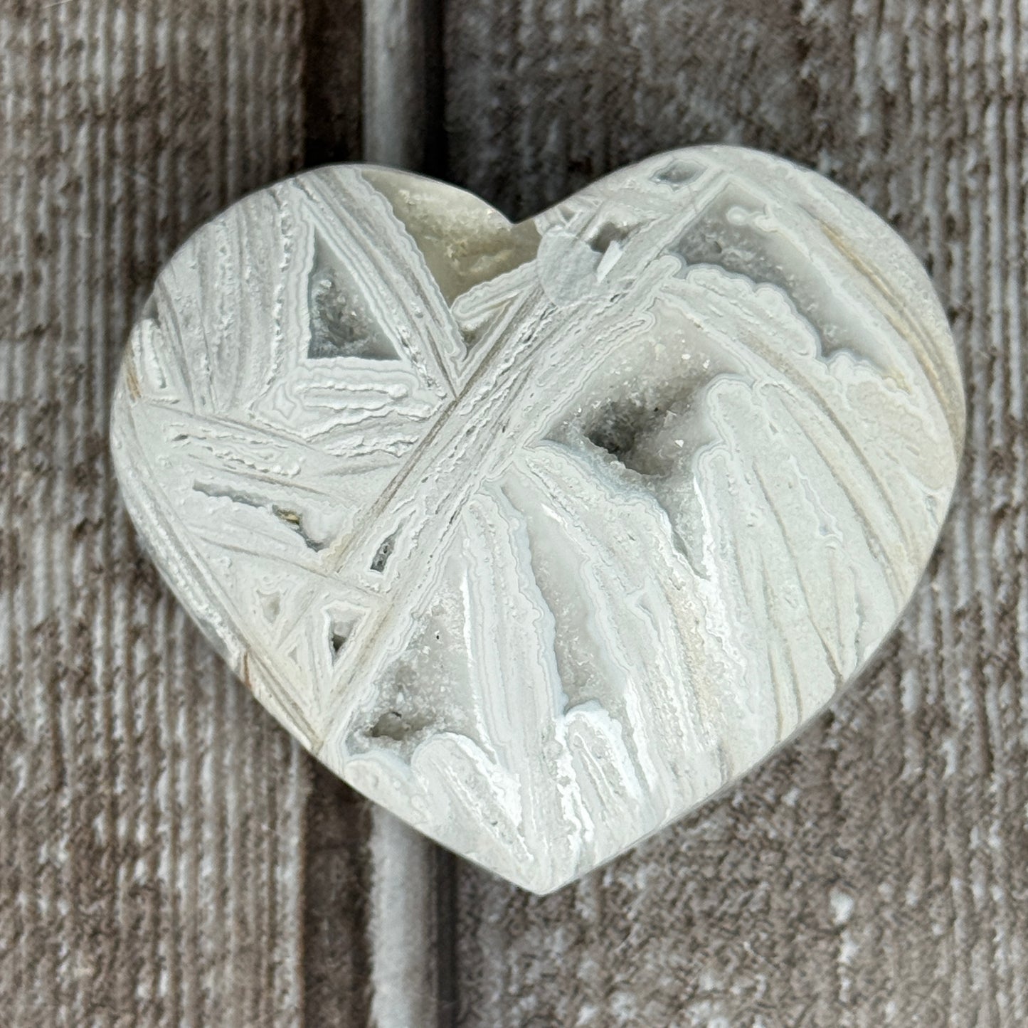 Mexican Lace Agate Heart
