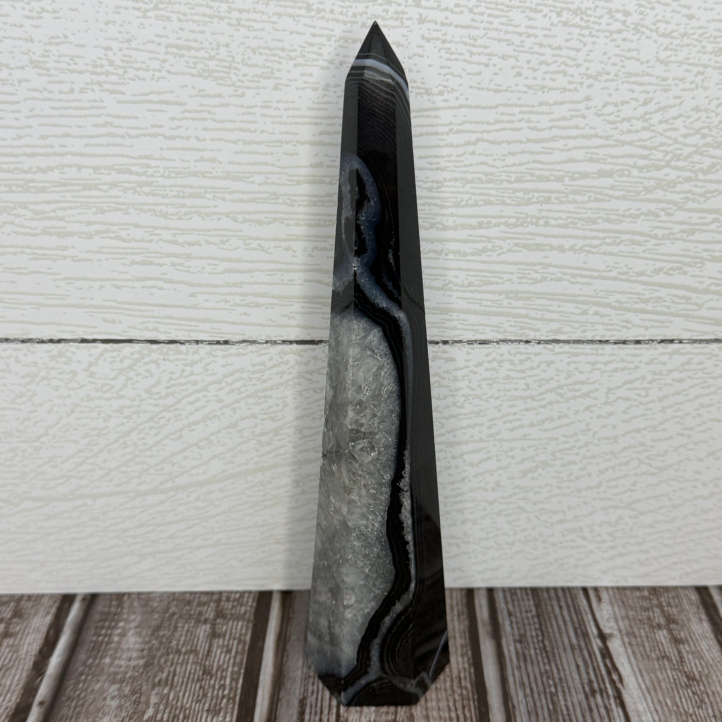 Black Banded Agate Tower