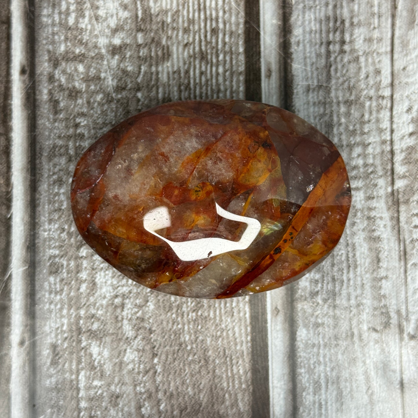 Fire Quartz Palm Stone