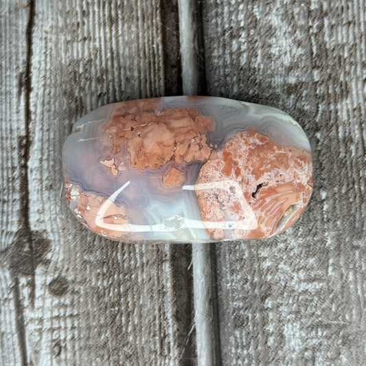 Pink Flower Agate Palmstones