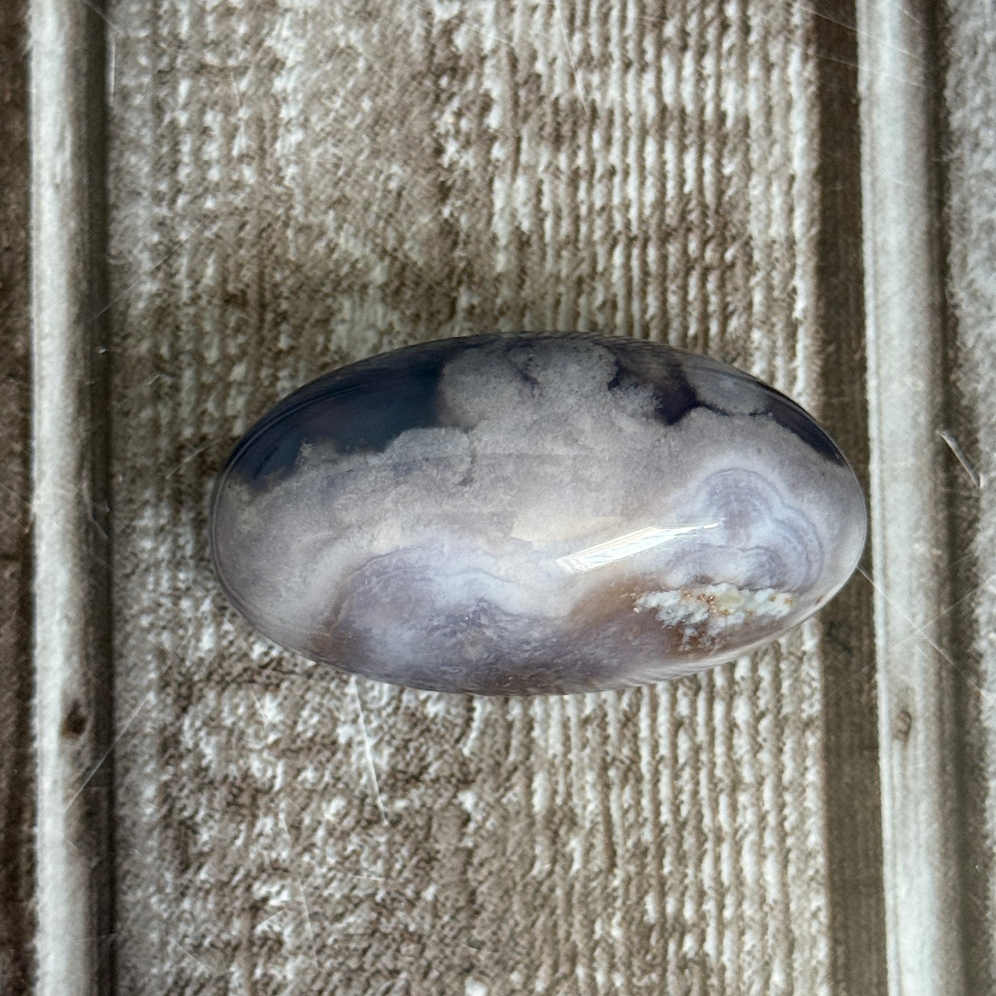 Blue Flower Agate Egg