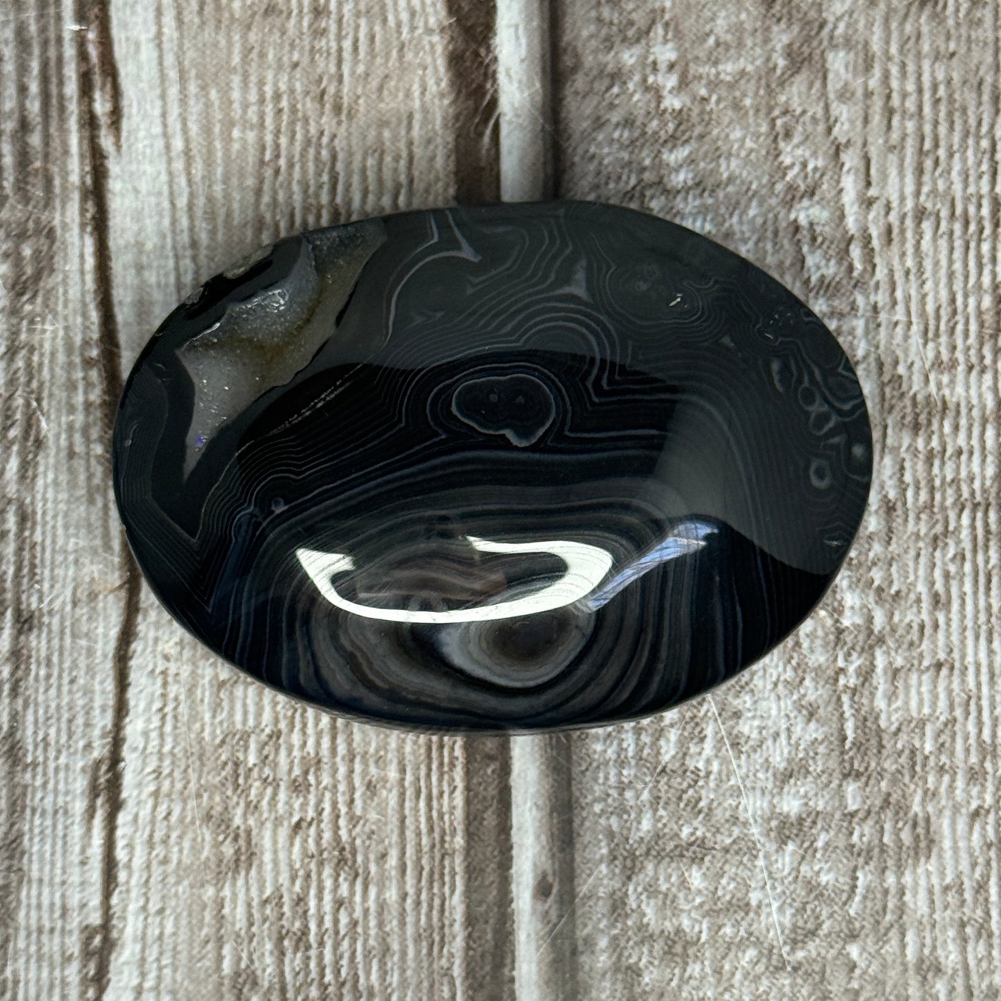 Black Banded Agate Palmstone