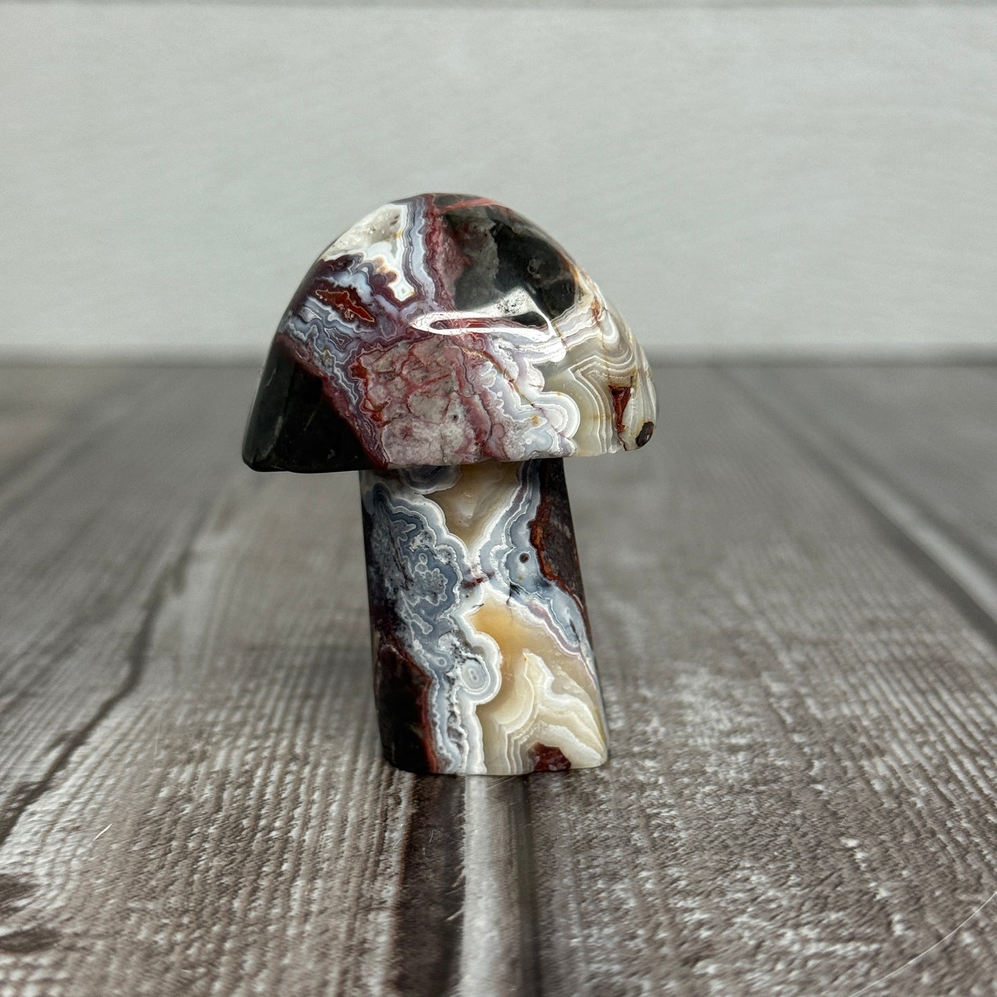 Mexican Lace Agate Mushroom