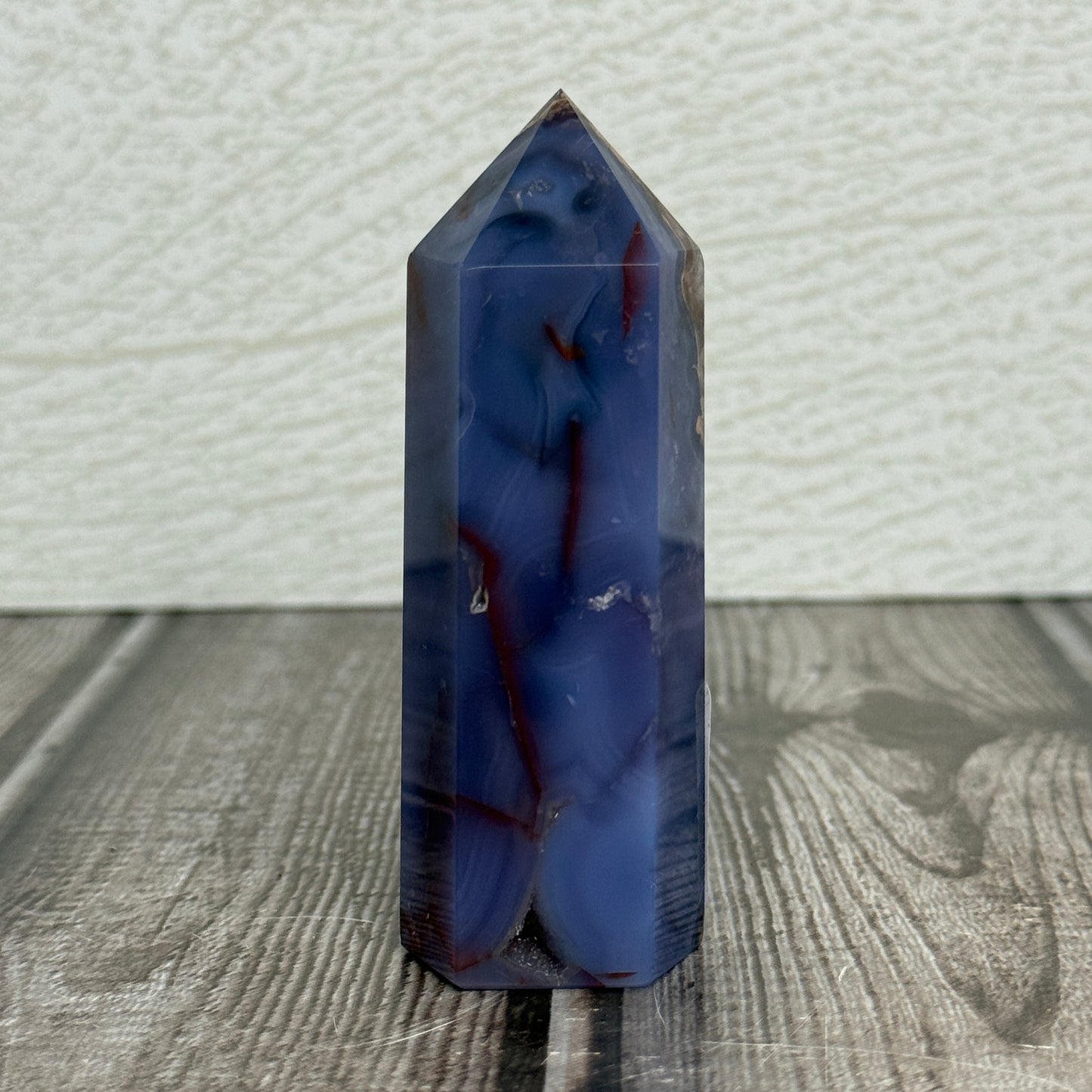 Blue Flower Agate Tower