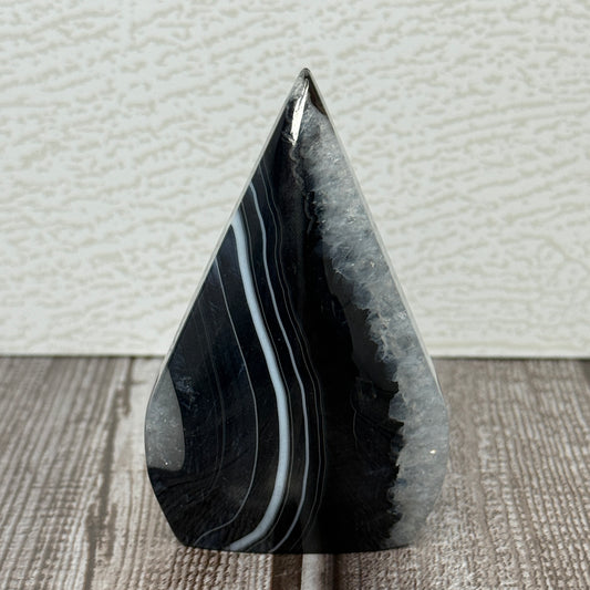 Black Banded Agate Teardrop
