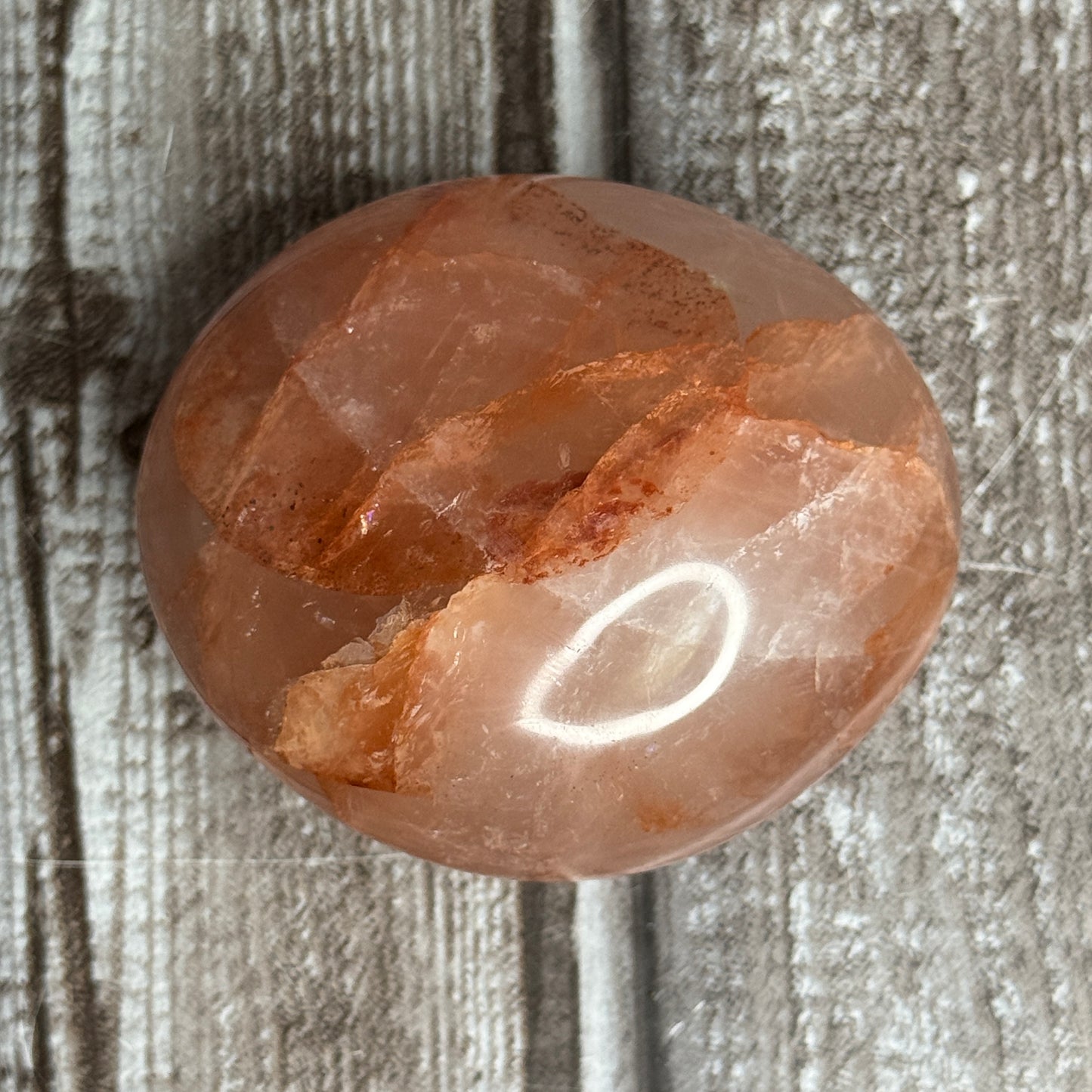Fire Quartz Palm Stone