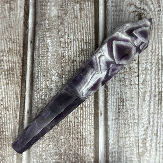 Chevron Amethyst Wand