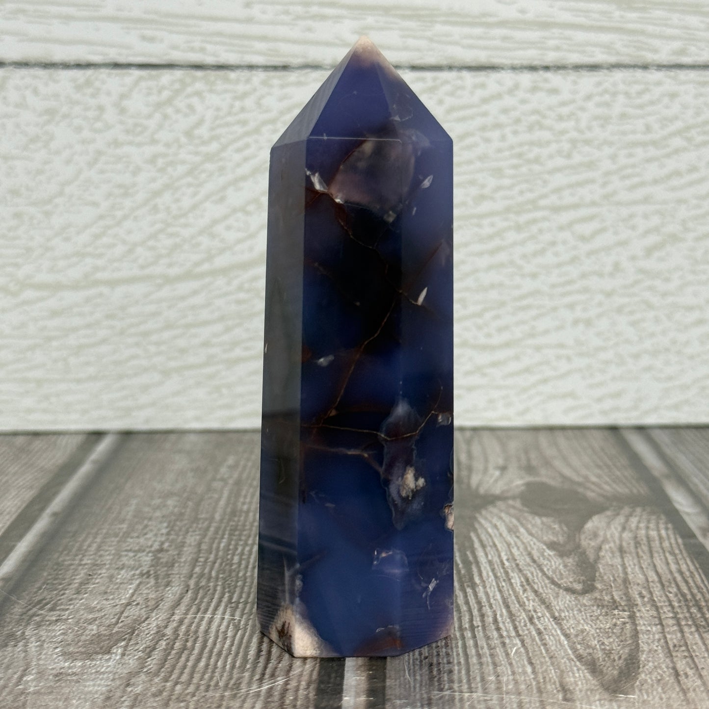 Blue Flower Agate Tower