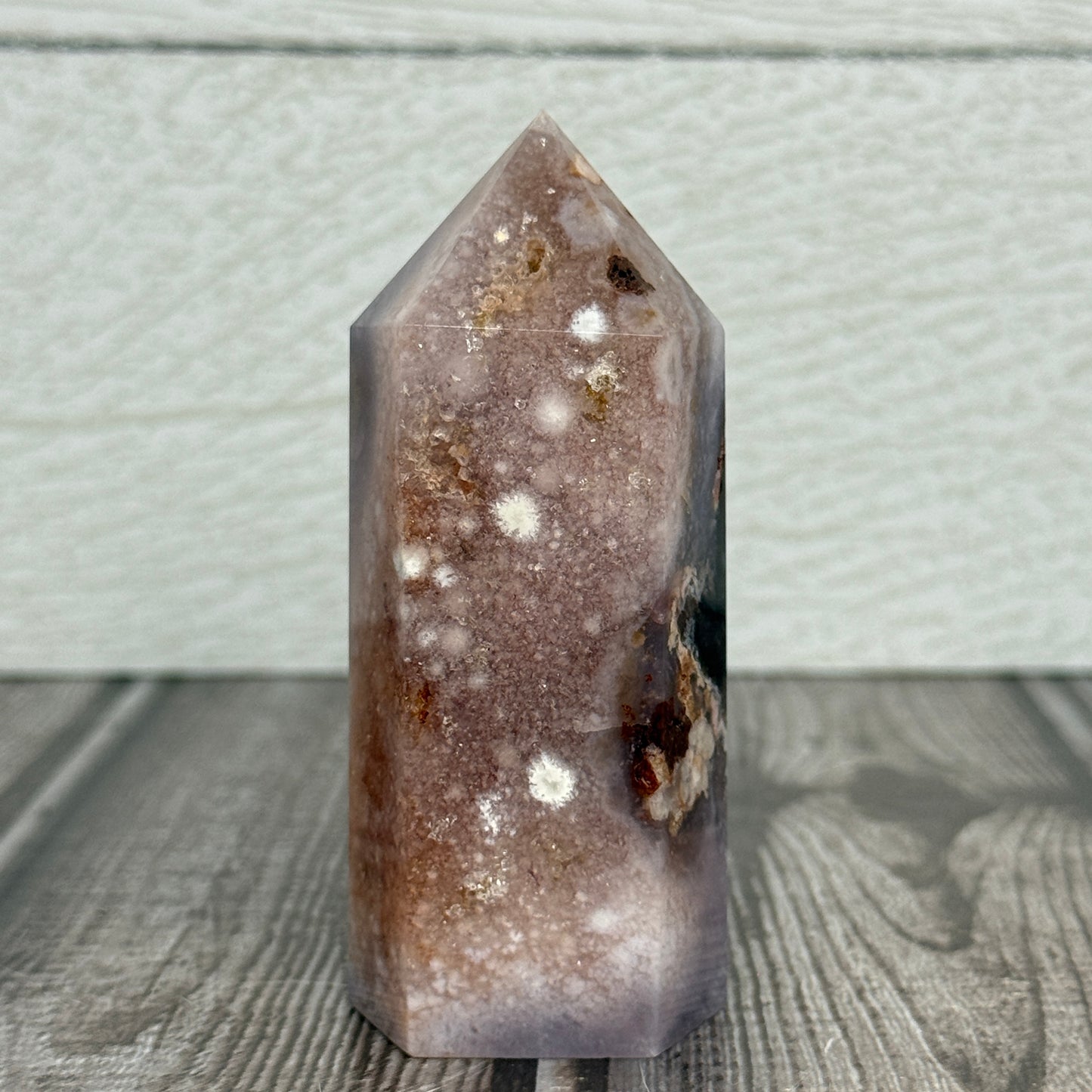 Blue Flower Agate Tower