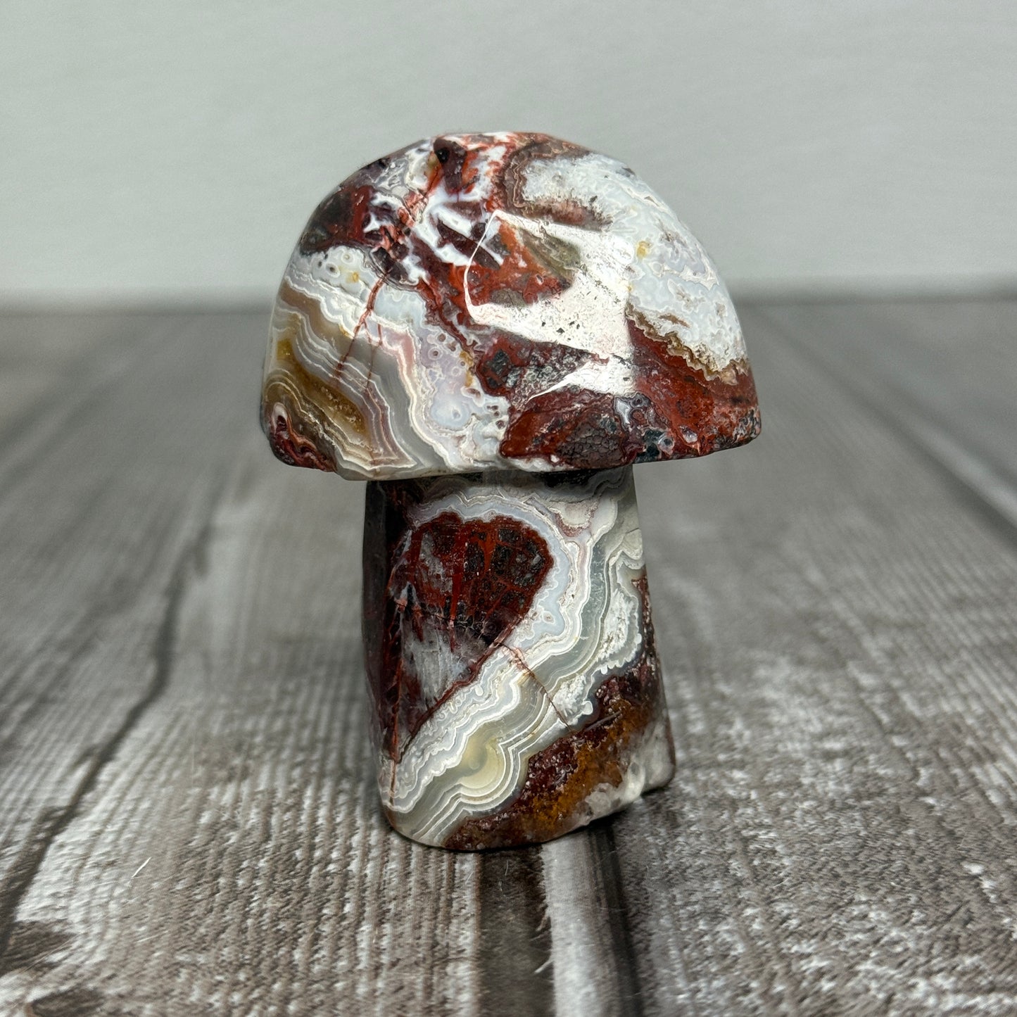 Mexican Lace Agate Mushroom
