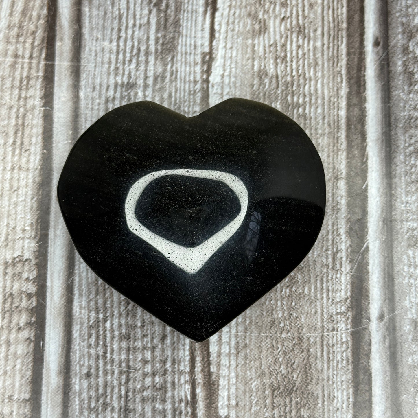 Gold Sheen Obsidian Heart