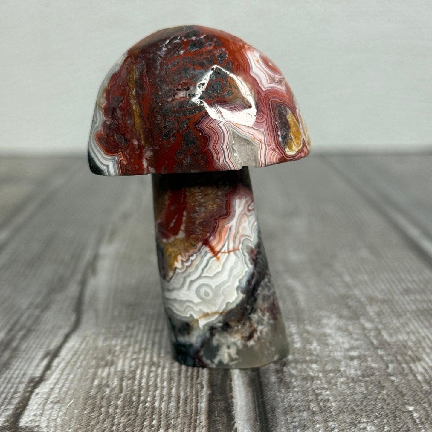 Mexican Lace Agate Mushroom