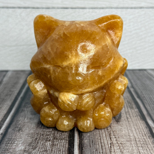 Honey Calcite  9 Tail Fox