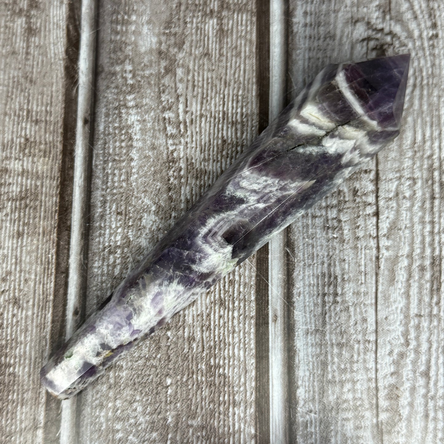 Chevron Amethyst Wand