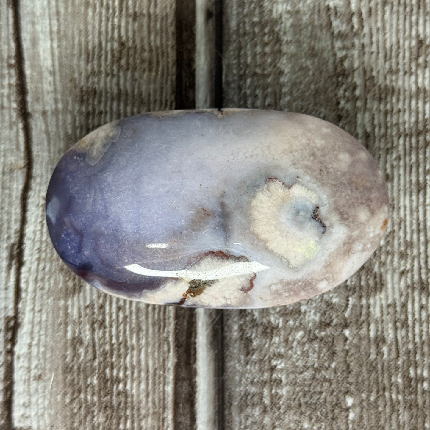 Blue Flower Agate Palmstone