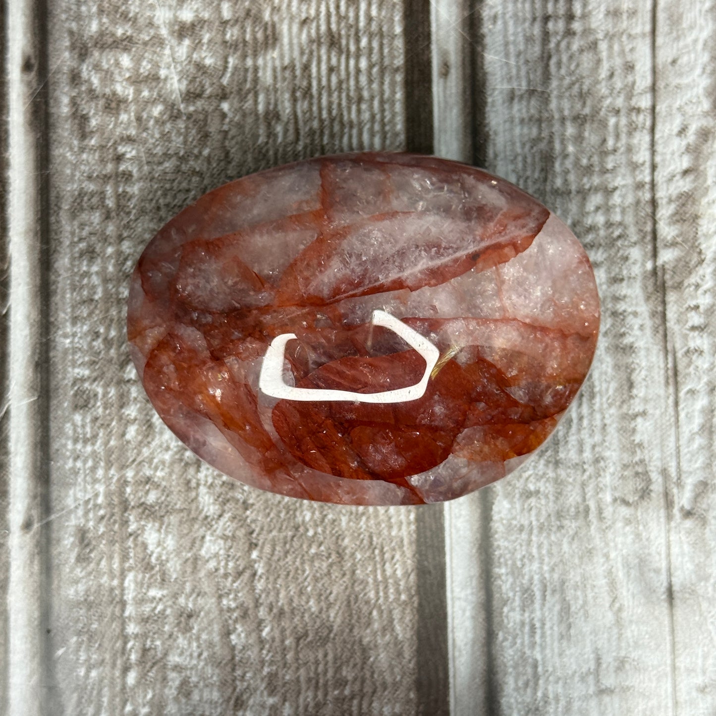 Fire Quartz Palm Stone
