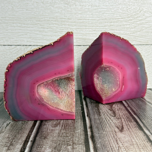 Pair of Agate Bookends