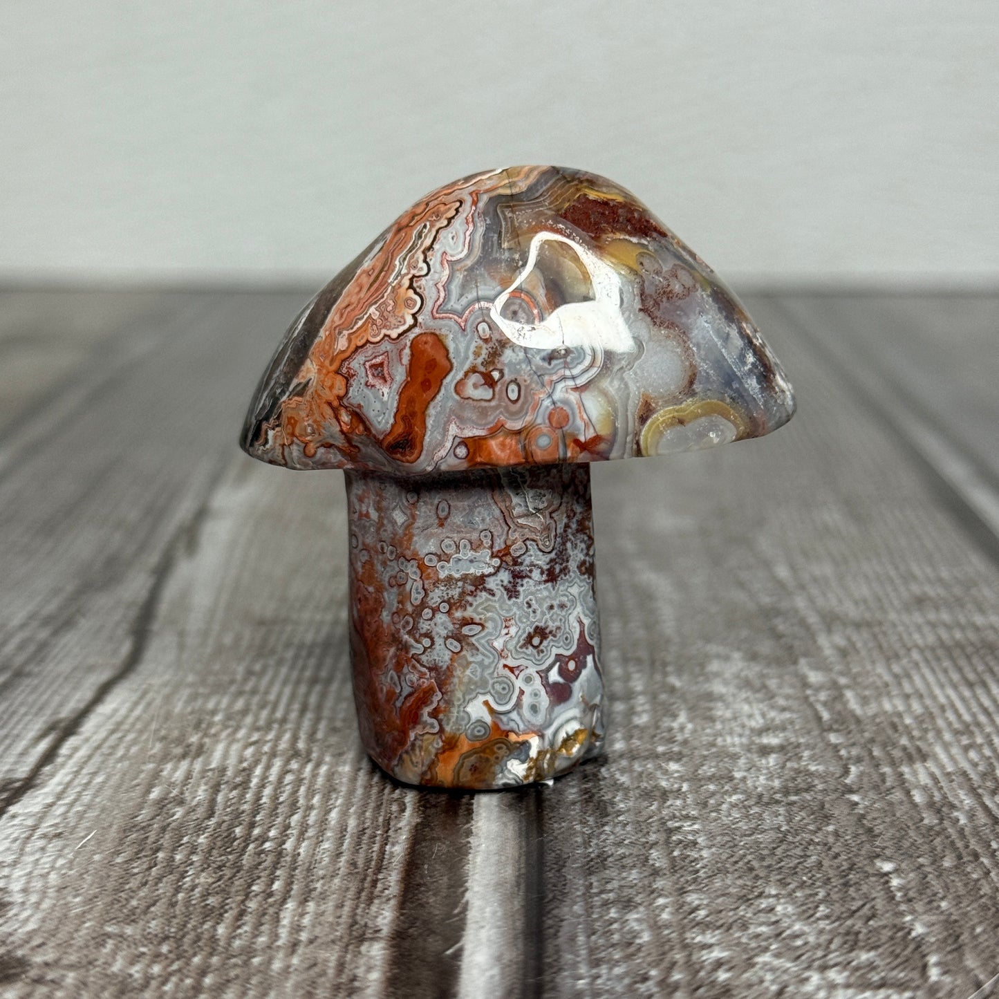 Mexican Lace Agate Mushroom