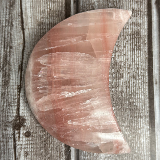 Rose Calcite Moon