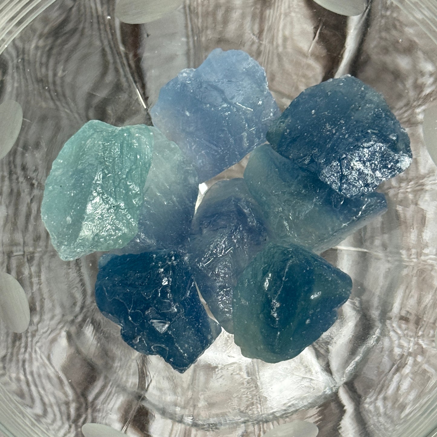 Rough Blue Fluorite Chunks