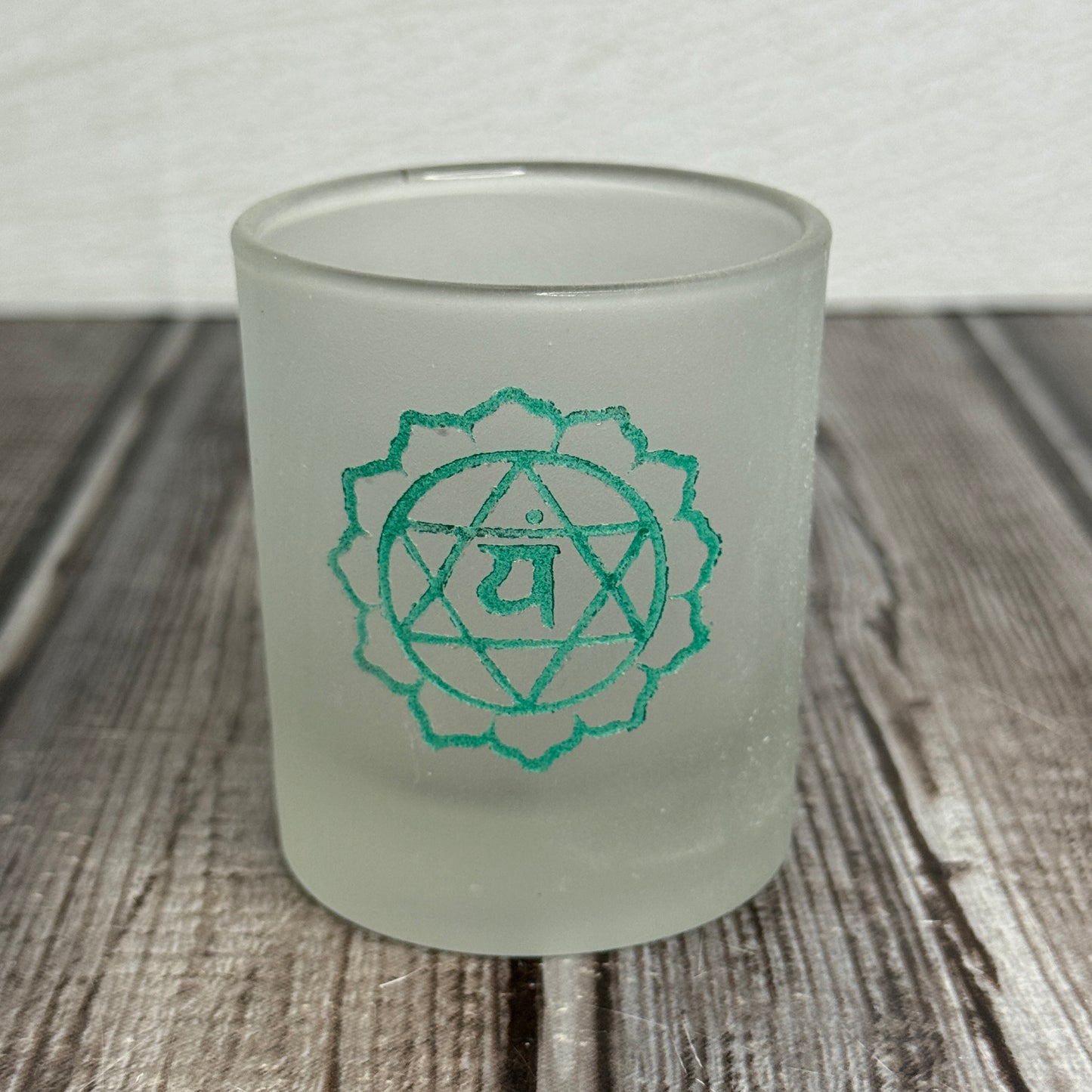 Etched Glass Votive Holder