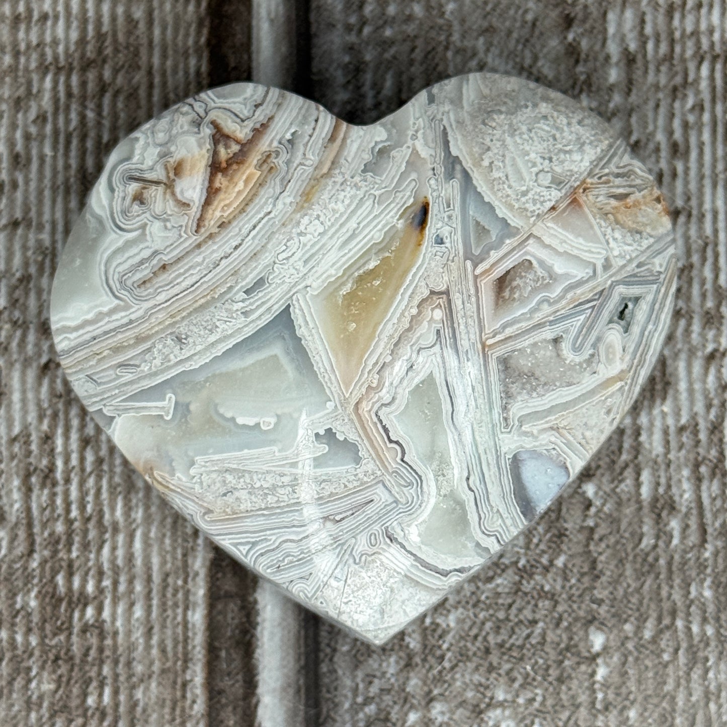 Mexican Lace Agate Heart