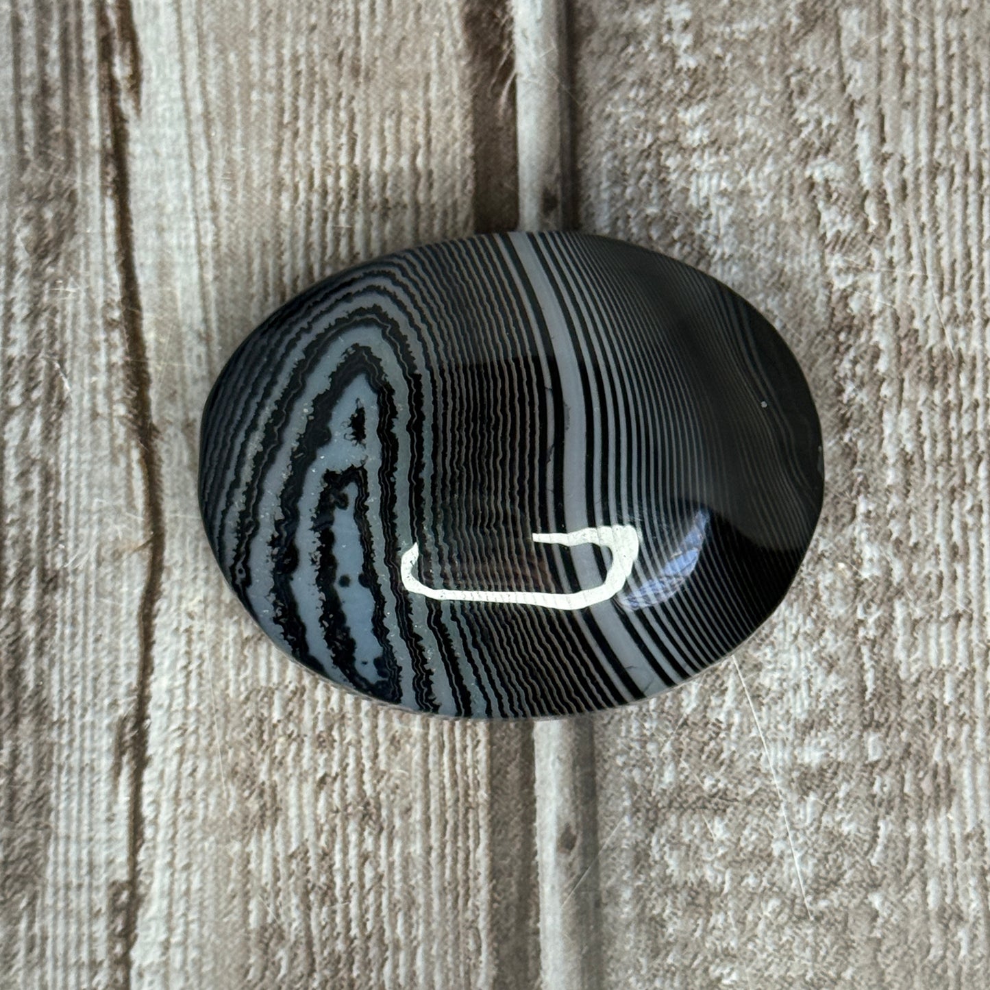 Black Banded Agate Palmstone