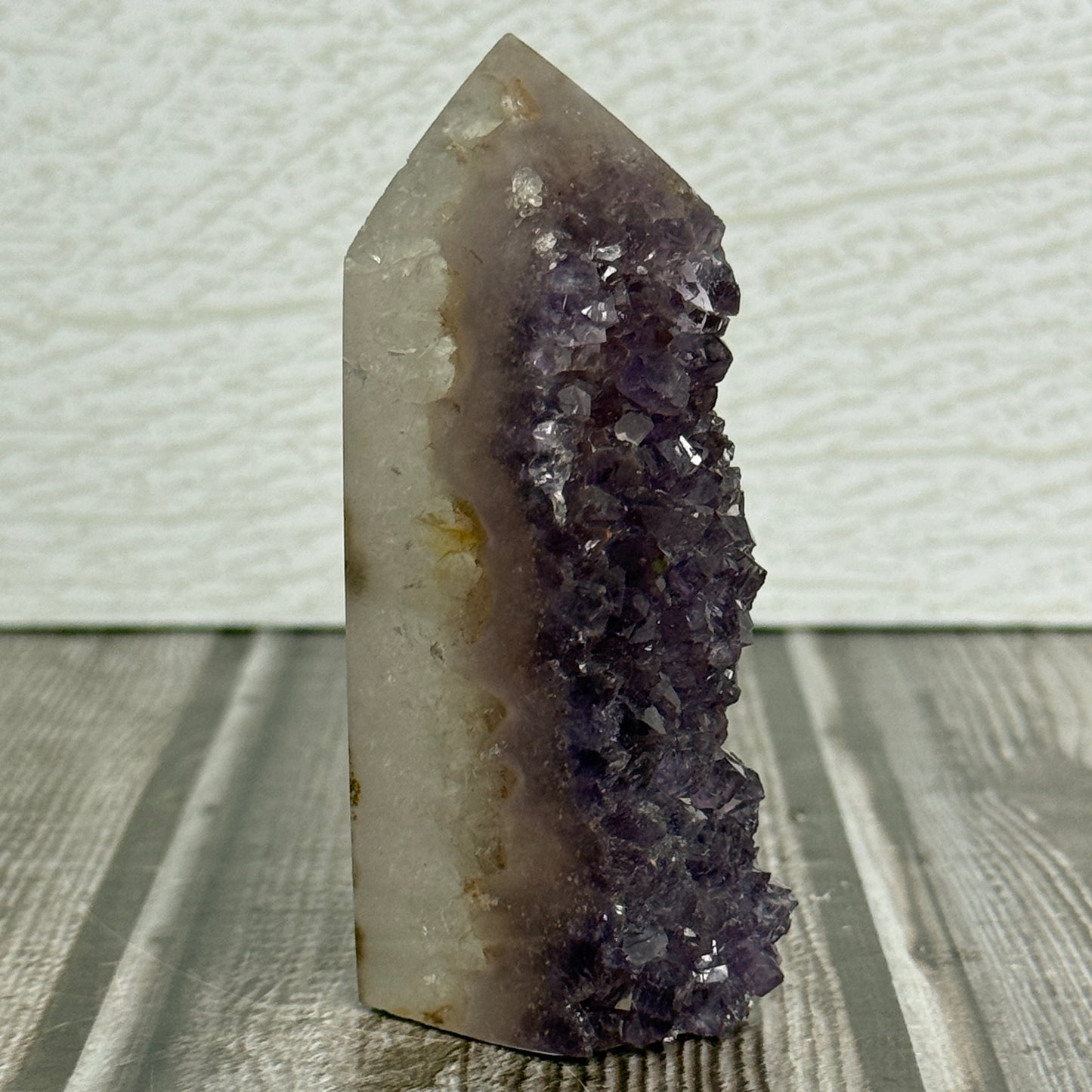Druzy Amethyst in Agate Tower