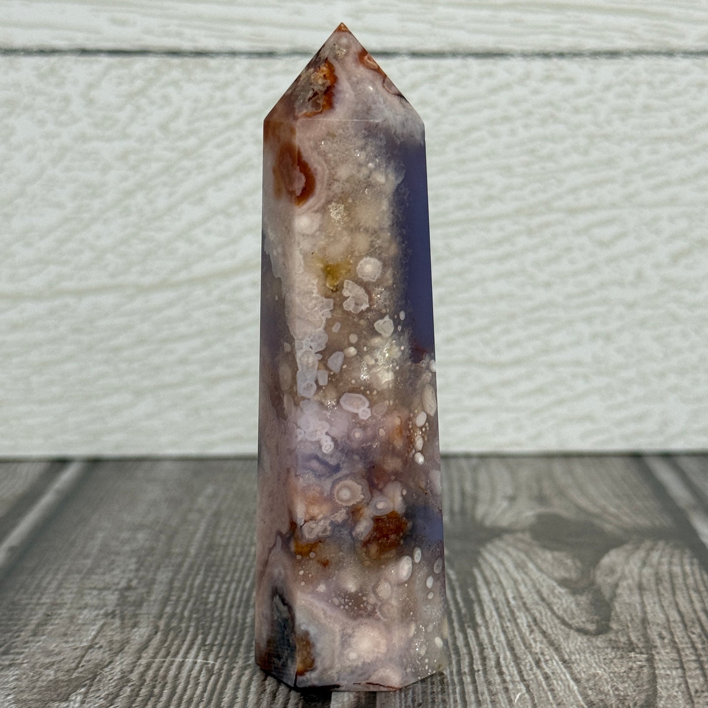 Blue Flower Agate Tower