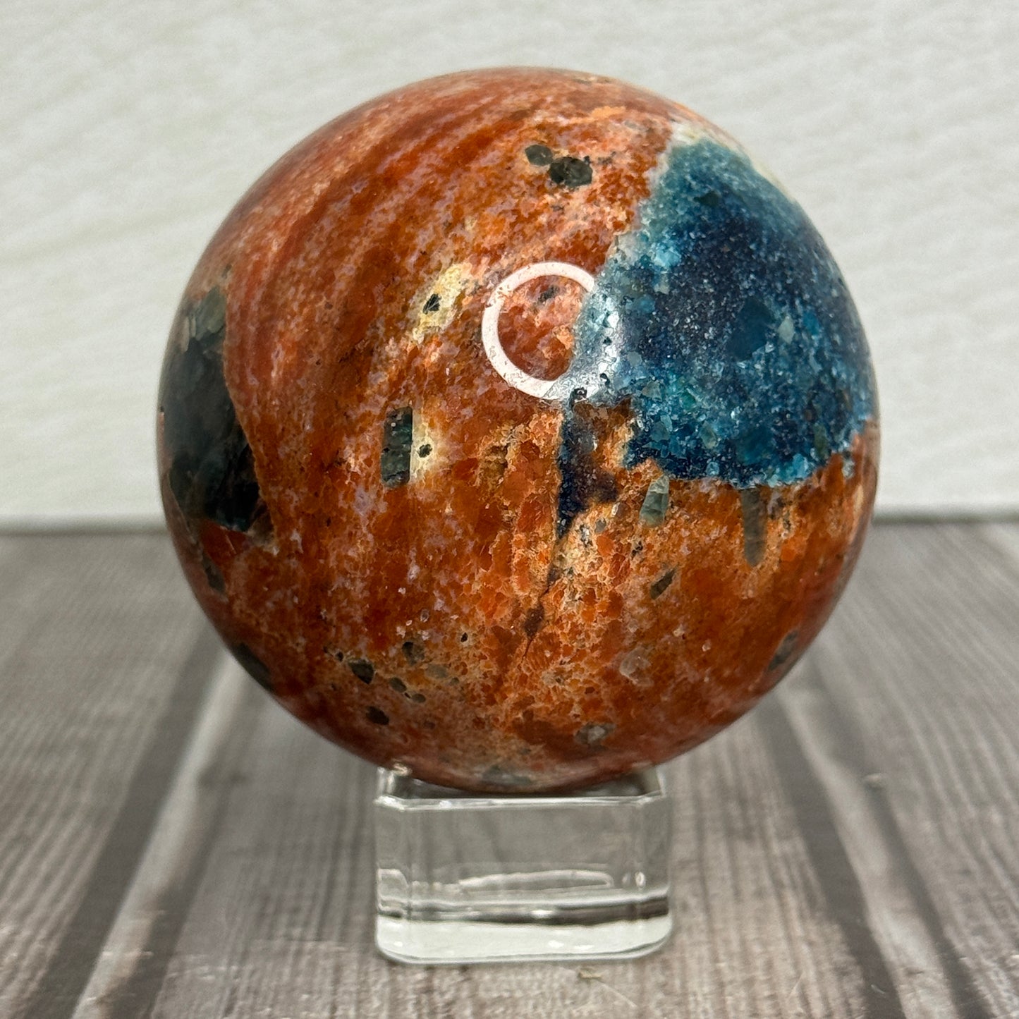 Blue Apatite & Sunstone Sphere