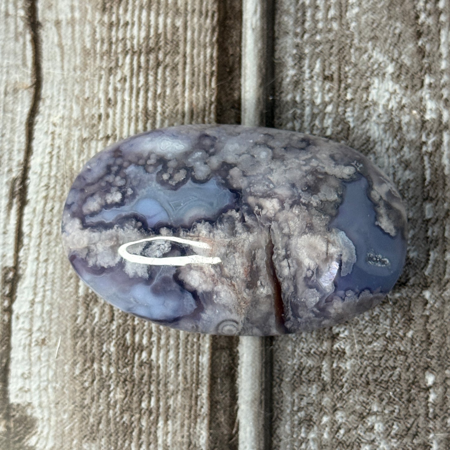 Blue Flower Agate Palmstone