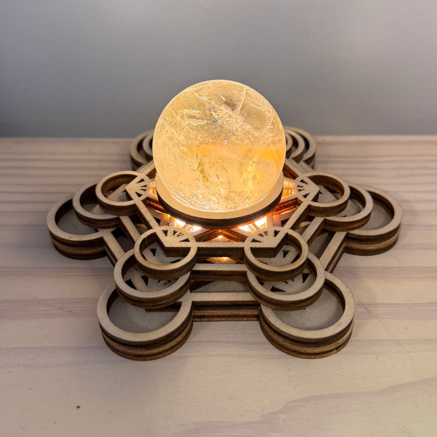 LED Lighted Sphere Stand