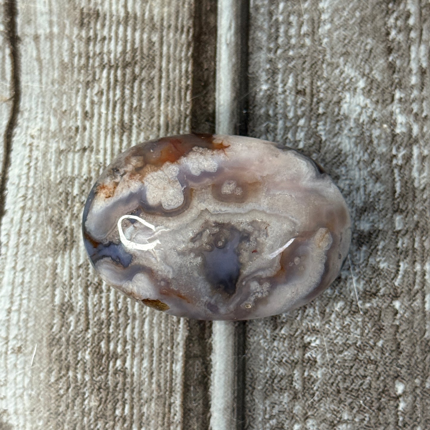 Blue Flower Agate Palmstone