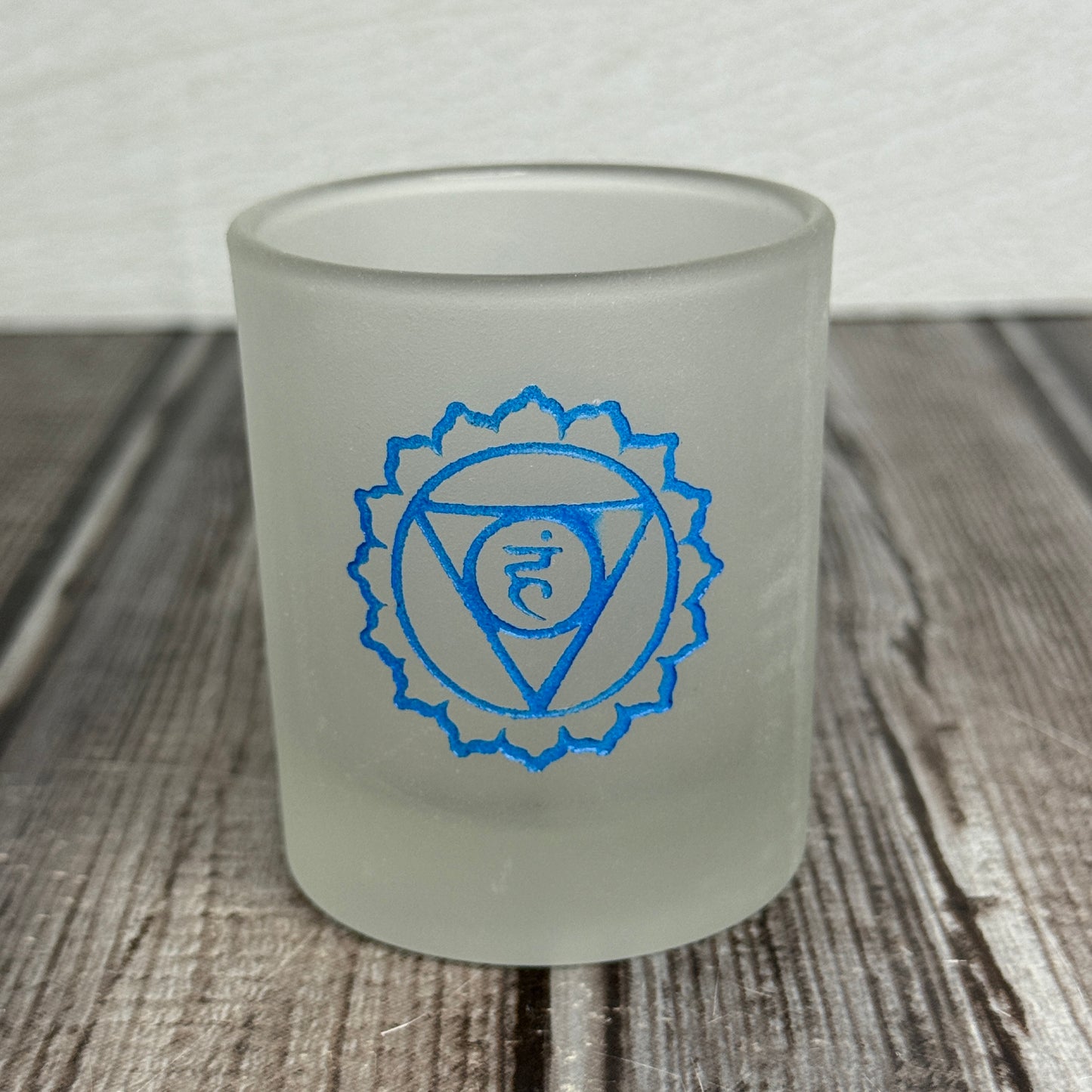 Etched Glass Votive Holder