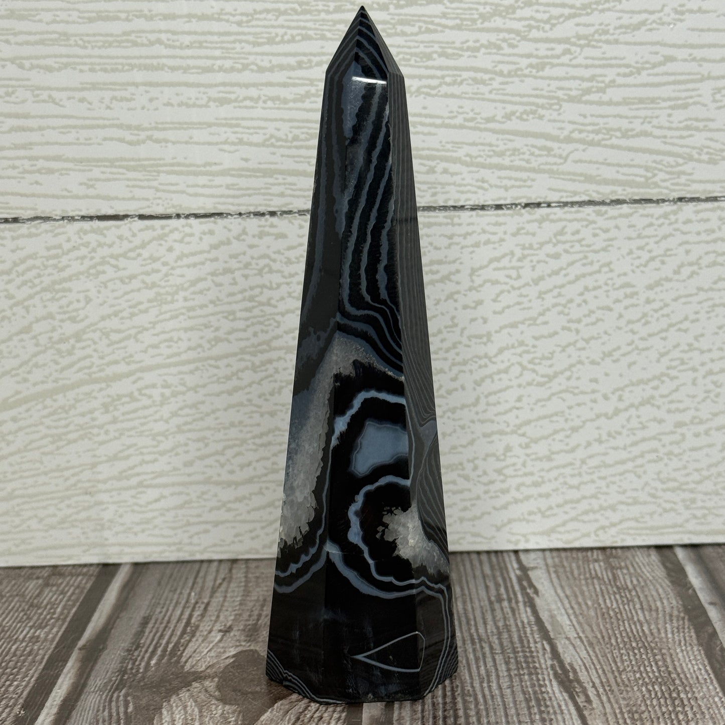 Black Banded Agate Tower