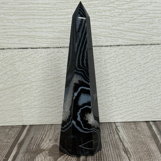 Black Banded Agate Tower