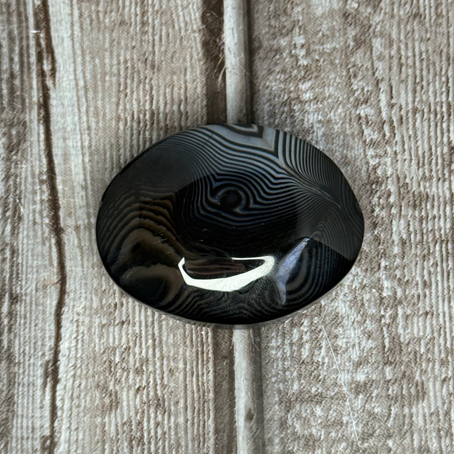 Black Banded Agate Palmstone