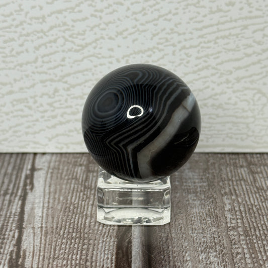 Black Banded Agate Sphere