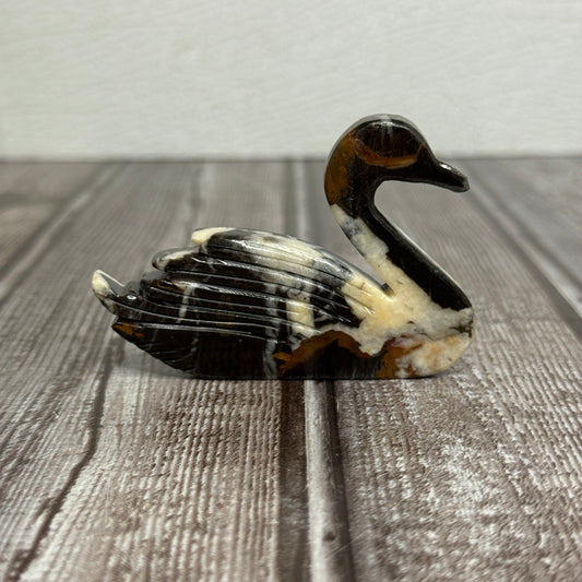 Swan Pair Carving