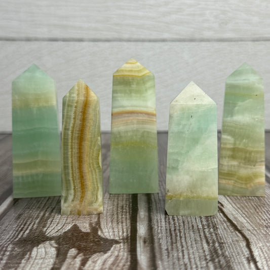 Pistachio Calcite Tower