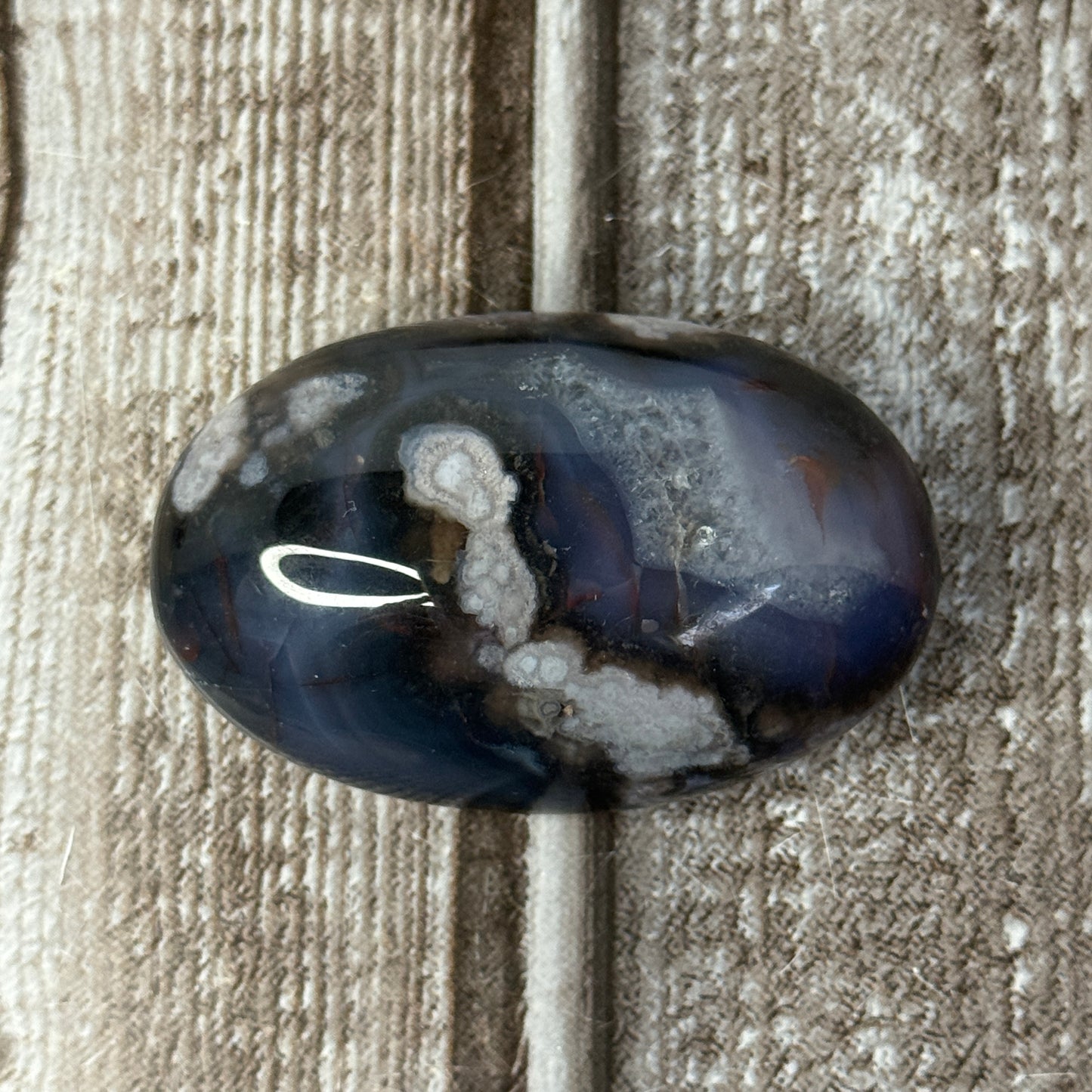 Blue Flower Agate Palmstone