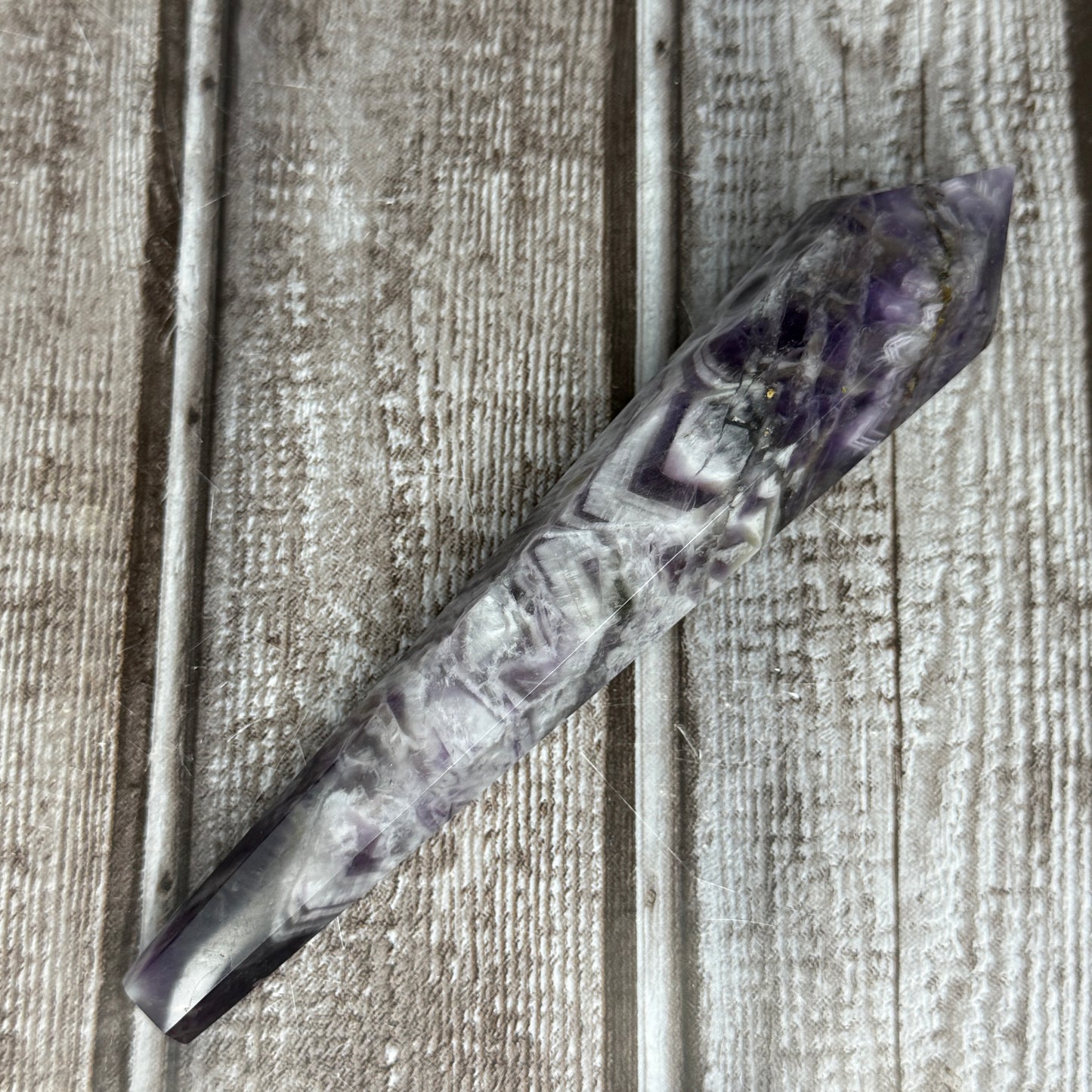 Chevron Amethyst Wand