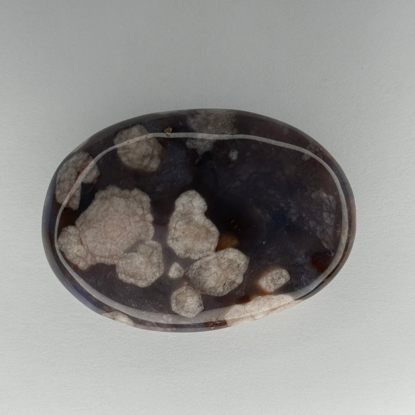 Blue Flower Agate Palmstone