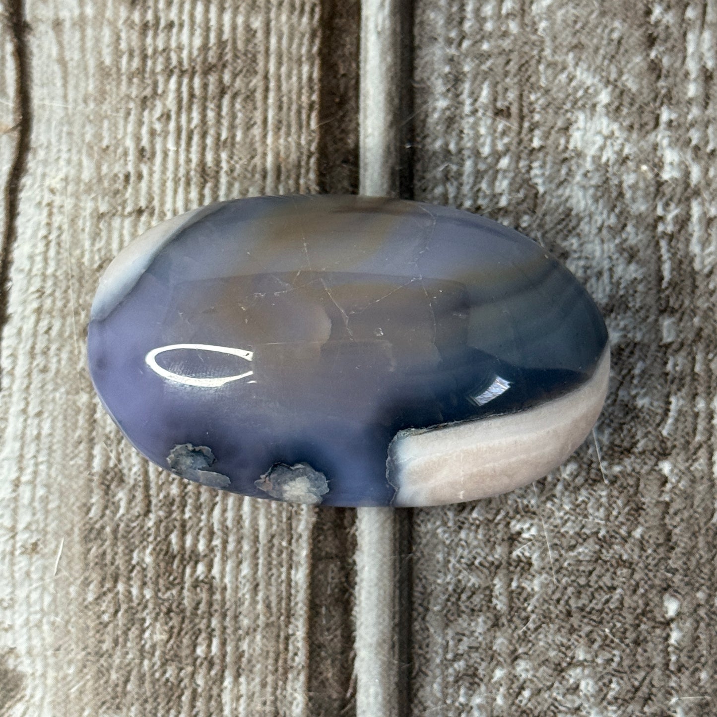 Blue Flower Agate Palmstone