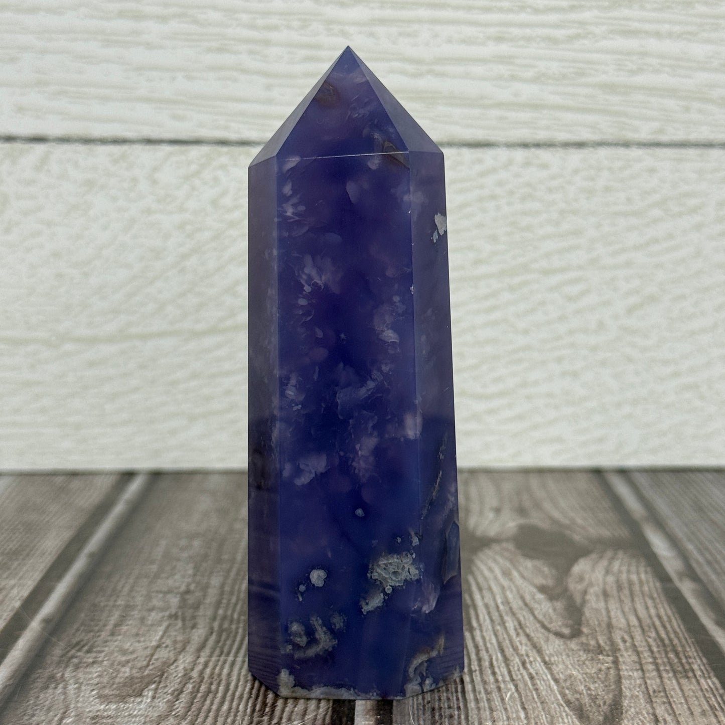 Blue Flower Agate Tower