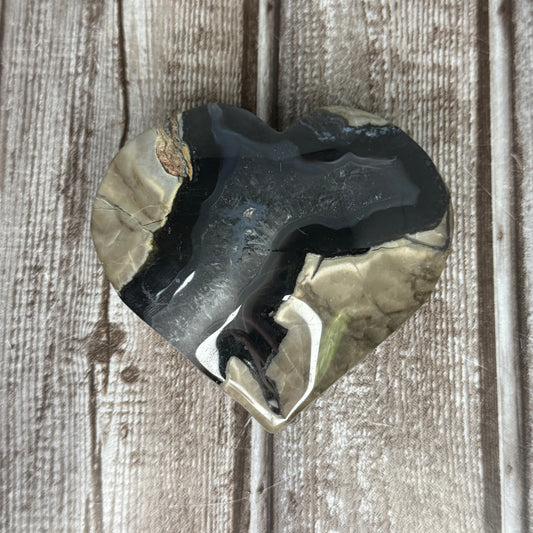 Volcano Agate Heart