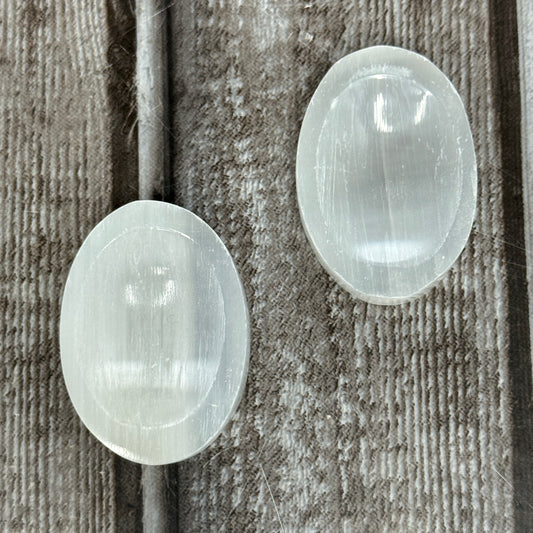 Selenite Worry Stone