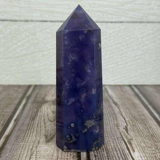 Blue Flower Agate Tower