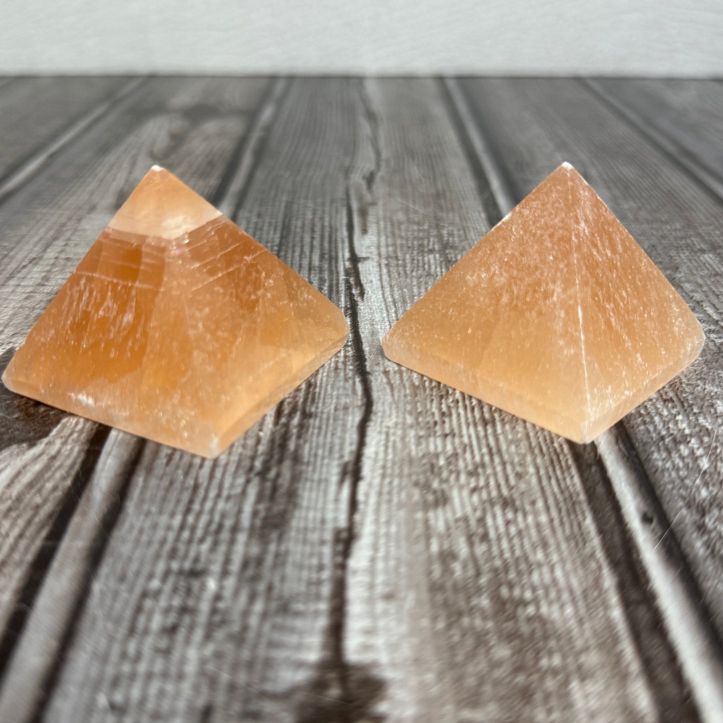 Orange Selenite Pyramid